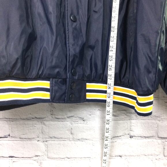 Steve & Barry's Men's VTG Collegiate Michigan Quilted Varsity Jacket Blue XXL - Picture 14 of 15